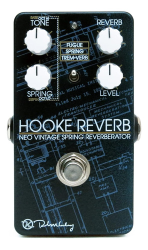 Hooke Spring Reverb Trémolo Y Pedal De Fuga, Negro (khooke)