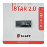 Pen Drive S3+ Star 2.0 Usb Flash Diks 64gb Preto Liso