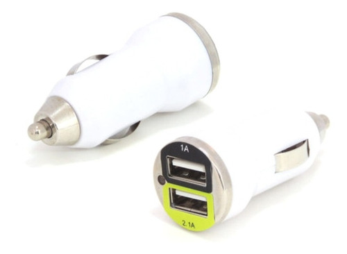 Tomada Carregador Usb Veicular 2.1amperes Duplo 12-24 Volts