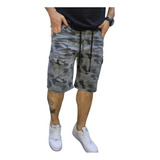 Brmuda Short Cargo Camufaldo, 100% Col, + Cartuchera