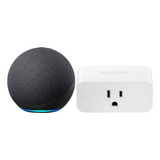 Alexa Amazon Smart Plug + Echo Dot (4ª Geração) Preto