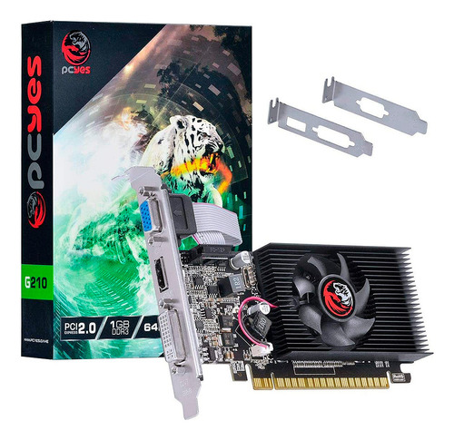 Placa De Vídeo Pcyes Geforce G210 Low Profile 1gb Ddr3 64bit