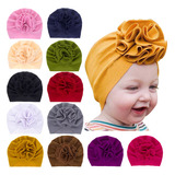 Gorro Con Turbante Floral Para Bebé, 5 Unidades, Color Aleat
