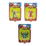 3mini Figuras -5cm-power Players -sarge,axel E Madcap Sunny