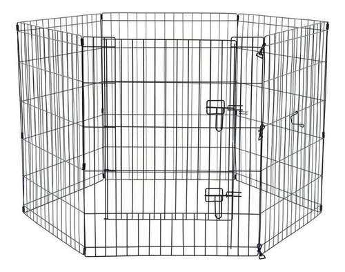 Corral Portatil Plegable Para Perro Y Gato Casa Jaula Gris L