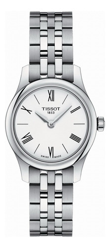Reloj Tissot Tradition 5.5 Lady T0630091101800 Original Color De La Malla Plateado Color Del Bisel Plateado Color Del Fondo Blanco