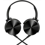 Audífonos Diadema Stereo Extra Bass 3.5mm Micrófono Manos Li Color Negro