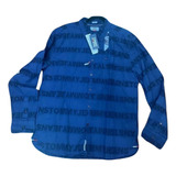 Camisa Tommy Hilfiger Azul Marino Original De Hombre Talla M