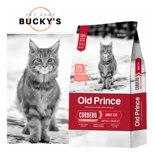 Old Prince Novel Cordero Y Arroz Gatos Adultos X 3 Kg