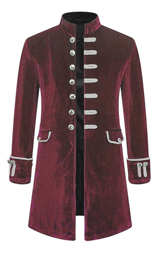 Uniforme De Terciopelo Vintage Steampunk De Manga Larga, Lis