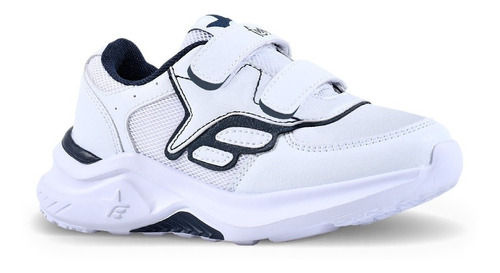 Zapatillas Footy Escolar Princeton Niños Colegial Blanca 