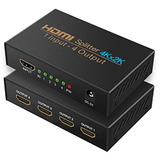 Nierbo Hdmi Splitter 1x4 Salida 4k 3d 4 Divisor De Monitor H