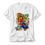 Remera Mario Bros Luigi Peach Yoshi Bowser Toad