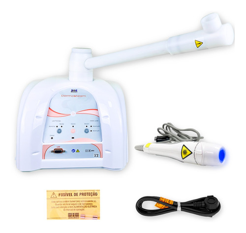 Novo Dermosteam + Caneta Mini Probe Led Azul 450nm Ibramed