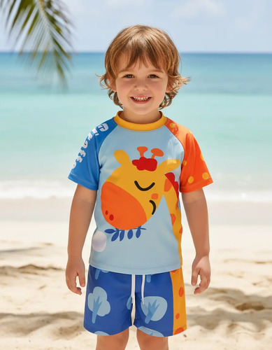 Bañador Infantil Con Protección Solar De Tierno Animados | Meses sin interés