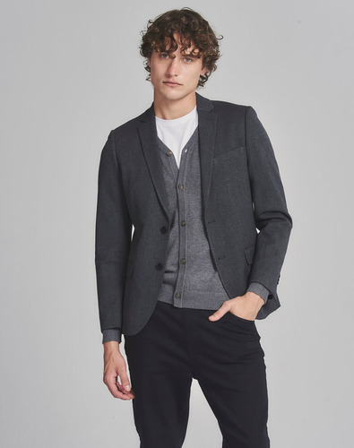 Saco Aragón, Regular Fit, Hombre, Gris Topo, Equus