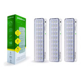 Kit 3 Luminárias De Emergência Intelbras Lea 31 Bivolt