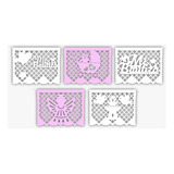 Decoración Papel Picado Bautizo Niña 20 Tiras 5.5 Mts Largo