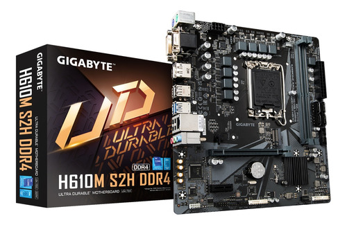 Motherboard Gigabyte H610m S2h Intel 12va Gen Lga1700 Ddr4 Color Negro