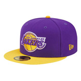 Gorra New Era  Los Ángeles Lakers Morada Cerrada Visera Plan