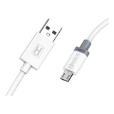 Cabo Micro-usb V8 Turbo 4.0a 1,2m Carregar Celular E Dados Cor Branco