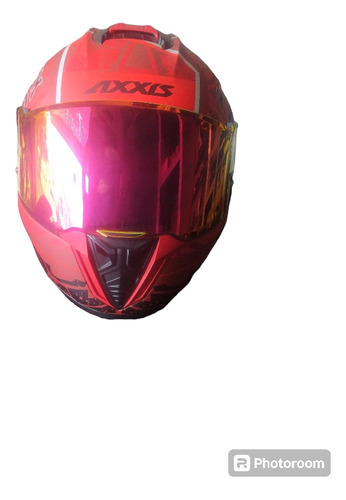 Casco Integral Axxis Hawk Lets Ride C5 Rojo Talla L