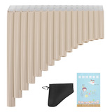 12 # White Pan Flute Pipes C Key Bolsa De Transporte De Pape