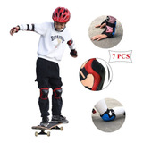 Kit Casco Protección Niños Rodilleras+muñequeras+coderas