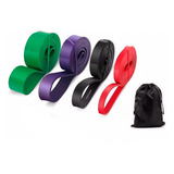 Set 4 Ligas De Resistencia Elásticas Crossfit Ejercicio