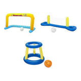 Combo Inflables Red Voley Arco Y Basket Piletas Agua Cuotas