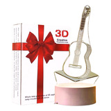 Lámpara 3d Diseño Guitarra Atractivo Decoración Creativo