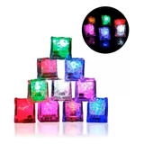 Cubo Hielo Luminoso Luz Led Decoracion Multicolor X12