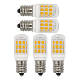 Paquete De 5 Lamparas Led E12 Para Secadora 3 W, Equivalente