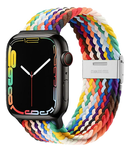 Correa Ajustable Nylon Trenzado Para Apple Watch Serie Todas