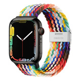 Correa Ajustable Nylon Trenzado Para Apple Watch Serie Todas