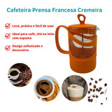 Cafeteira Prensa Francesa Cremeira Café Leite Chá Pequena Cor Marrom N/a
