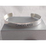 Pulsera Esclava Pinza Plata 9mm Madre Hijo Grabado Gratis!!!