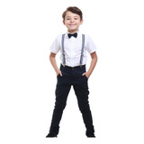 Roupas Masculin Infantil Camisa Social + Calça Suspensório 