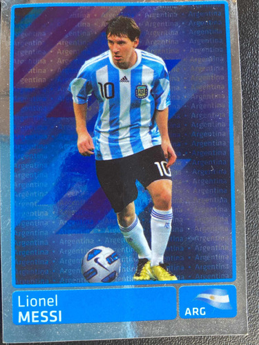 Figurita Messi Copa América 2011 Plateada N345
