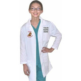 Custom Kids Lab Coat With Embroidered Name And Veterinarian 