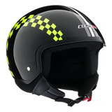 Casco Abierto Ls2 561 Wave Dinoco Negro Amarillo