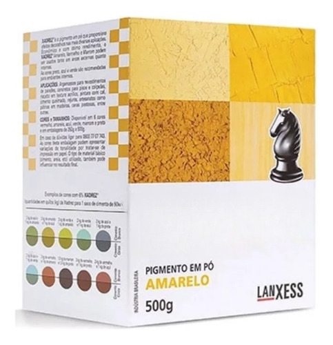 Pigmento Em Pó Xadrez Preto 500g - Embalagem Com 10 Unidades