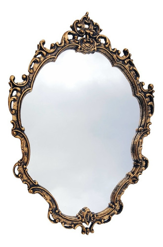 Espelho Grande Moldura Vintage Provençal Ouro Velho Pop Deco