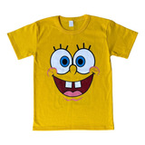 Remera Bob Esponja Niño Nene Doble Estampado Calidad Premium