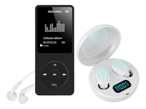 Leitor De Música Mp3 Mp4+fone De Ouvido Bluetooth Sem Fio