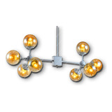 Colgante Led Cristal Ambar Bolas Esferas Diseño Moderno E27