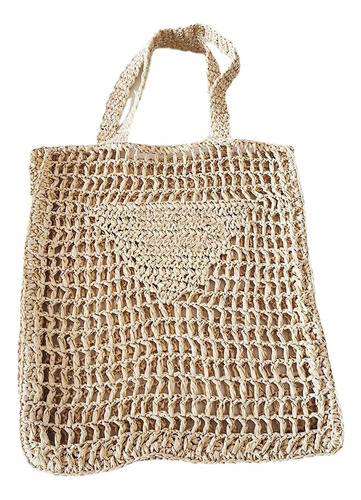 Bolso De Paja Hecho A Mano Para Mujer, Bolso De Playa De Via