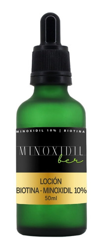 Minoxidil 10% Y Biotina Loción 50ml Cabello Barba Cejas