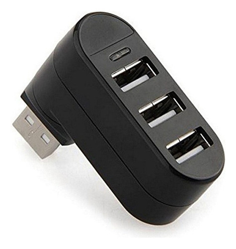 Hub Usb 3 Puertos 2.0-3.0 Cabezal Giratorio 360° Notebook