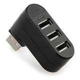 Hub Usb 3 Puertos 2.0-3.0 Cabezal Giratorio 360° Notebook